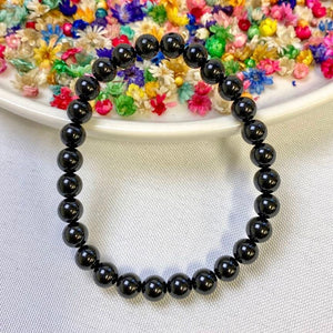 Bracelet Spinelle noire 3/4mm facetté ou 6mm perles rondes (très grande protection) bracelet [mes jolis cristaux]