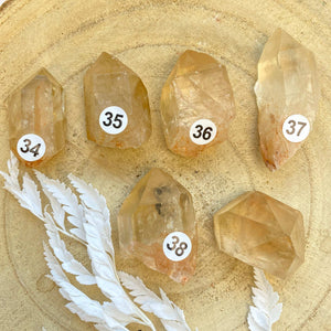 Pointe Citrine semi polie (abondance / joie)