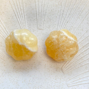Citrouille en Calcite orange (joie / confiance) snow