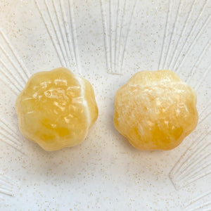 Citrouille en Calcite orange (joie / confiance) snow