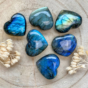 Petit coeur de Labradorite (pierre de protection) Coeur [mes jolis cristaux]