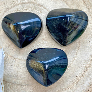 Coeur en Obsidienne dorée (aller se rencontrer) coeur [mes jolis cristaux]