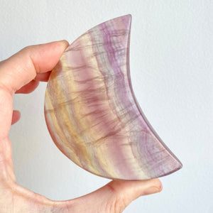 Grande lune en Fluorite (concentration / créativité) formes libres [mes jolis cristaux]