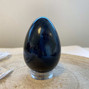 Oeuf en Tourmaline noire (ancrage / protection)
