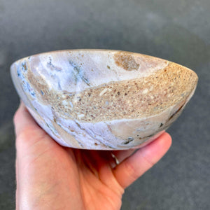 Bol en Jaspe Océan (apaisement émotionnel / objet de rituel)