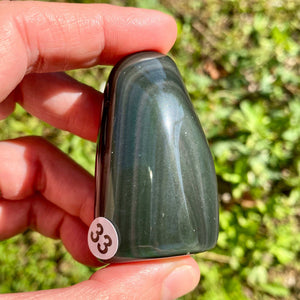 Forme libre en Obsidienne œil céleste (protection / clairvoyance)