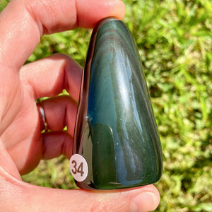 Forme libre en Obsidienne œil céleste (protection / clairvoyance)