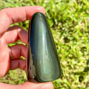 Forme libre en Obsidienne œil céleste (protection / clairvoyance)