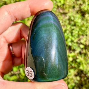 Forme libre en Obsidienne œil céleste (protection / clairvoyance)