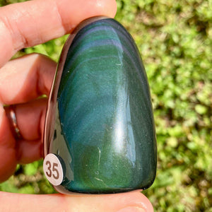 Forme libre en Obsidienne œil céleste (protection / clairvoyance)