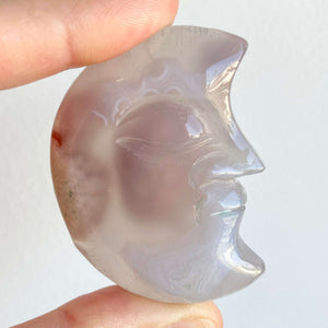 Lune en Agate Fleurs de cerisiers (transformation personnelle / paix intérieure)