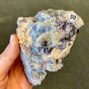 Fluorite bleue brute (concentration / créativité)