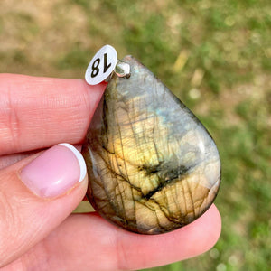 Pendentif Labradorite / Spectrolite (protection)