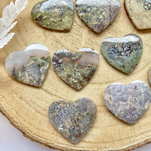 Coeur en Agate mousse qualité EXTRA (joie de vivre / sérénité)