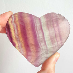 Coeur en Fluorite (concentration / créativité)