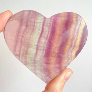 Coeur en Fluorite (concentration / créativité)