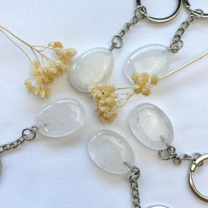 Porte clés en Cristal de roche formes libres [mes jolis cristaux]