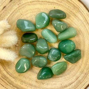 Aventurine verte (aller de l'avant / chance) pierres roulées [mes jolis cristaux]