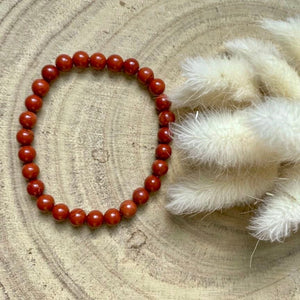 Bracelet Jaspe rouge 6 ou 8mm (anti-fatigue) bracelet [mes jolis cristaux]