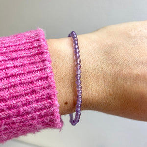 Bracelet Améthyste Brésil 3mm / 6mm ou 8mm (anti-stress) bracelet [mes jolis cristaux]
