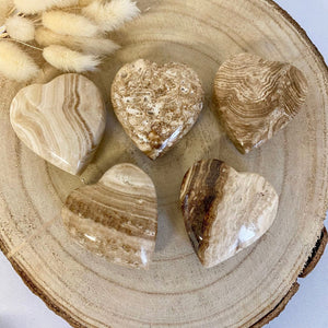 Coeur en Calcite Chocolat (stabilité / être dans l'instant présent) Coeur [mes jolis cristaux]