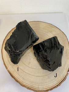 Obsidienne noire brute - gros format (protection) pierres brutes [mes jolis cristaux]