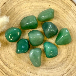 Aventurine verte (aller de l'avant / chance) pierres roulées [mes jolis cristaux]