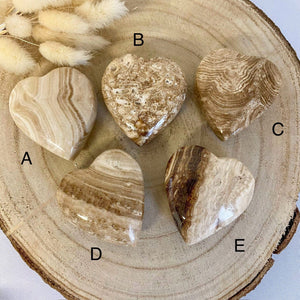 Coeur en Calcite Chocolat (stabilité / être dans l'instant présent) Coeur [mes jolis cristaux]