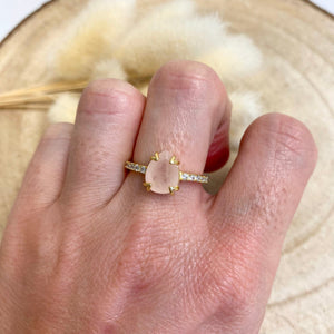Bagues réglables argent ou argent plaqué or bague [mes jolis cristaux]