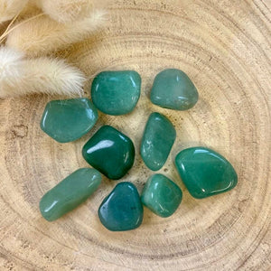 Aventurine verte (aller de l'avant / chance) pierres roulées [mes jolis cristaux]