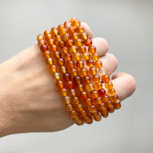 Bracelet Cornaline 6mm (énergie / passion dans votre couple) bracelet [mes jolis cristaux]