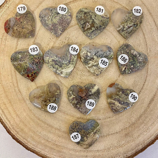 Coeur en Agate mousse (joie de vivre / sérénité) Coeur [mes jolis cristaux]