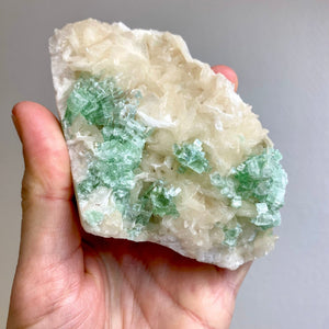 Druse Apophyllite verte et Stilbite (intuition / paix intérieure) pierres brutes [mes jolis cristaux]