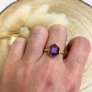 Bagues réglables argent ou argent plaqué or bague [mes jolis cristaux]