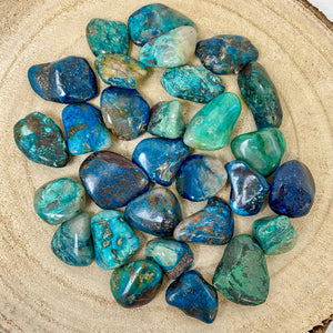 Chrysocolle Shattuckite (spiritualité / harmonie des énergies féminines) pierres roulées [mes jolis cristaux]