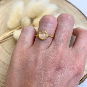 Bagues réglables argent ou argent plaqué or bague [mes jolis cristaux]
