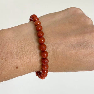 Bracelet Jaspe rouge 6 ou 8mm (anti-fatigue) bracelet [mes jolis cristaux]