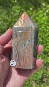 Pointe de Labradorite sunset (pierre de protection)