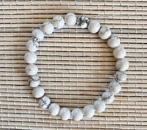 Bracelet Howlite 6/8/10mm (équilibre) bracelet [mes jolis cristaux]