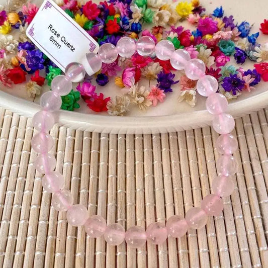 Bracelet Quartz Rose 6/ 8 / 10mm (amour / amitié) bracelet [mes jolis cristaux]