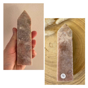 Pointe en Améthyste rose (dépasser les blocages du chakra coeur) Pierres précieuses [mes jolis cristaux]