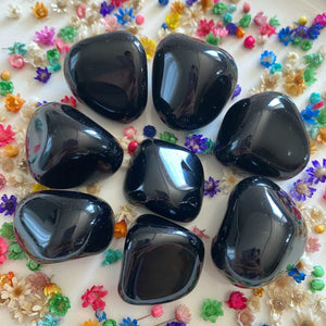 Obsidienne noire (protection / ancrage) pierres roulées [mes jolis cristaux]