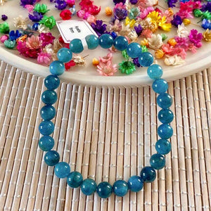 Bracelet Apatite bleue qualité Extra 6mm ou 8mm (régule vos émotions) bracelet [mes jolis cristaux]