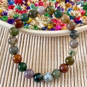 Bracelet Agate indienne 8mm (force / paix intérieure) Bracelets [mes jolis cristaux]