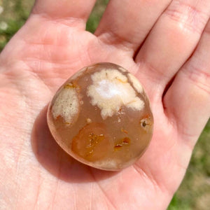 Agate Fleurs de cerisiers (joie / paix intérieure) pierres roulées [mes jolis cristaux]