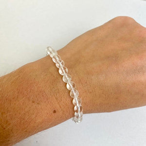 Bracelet Cristal de roche 6 ou 8mm (amplificateur d'énergie / intuition) bracelet [mes jolis cristaux]