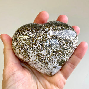 Gros Coeur de Jaspe Orbiculaire (patience) Coeur [mes jolis cristaux]