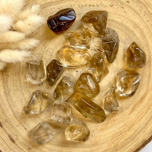 Citrine naturelle (abondance / joie) pierres roulées [mes jolis cristaux]