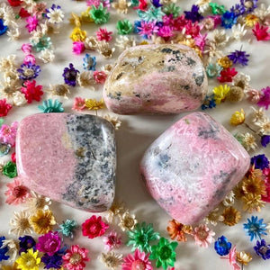 Rhodonite (pardonner et guérir vos blessures) pierres roulées [mes jolis cristaux]