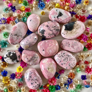 Rhodonite (pardonner et guérir vos blessures) pierres roulées [mes jolis cristaux]